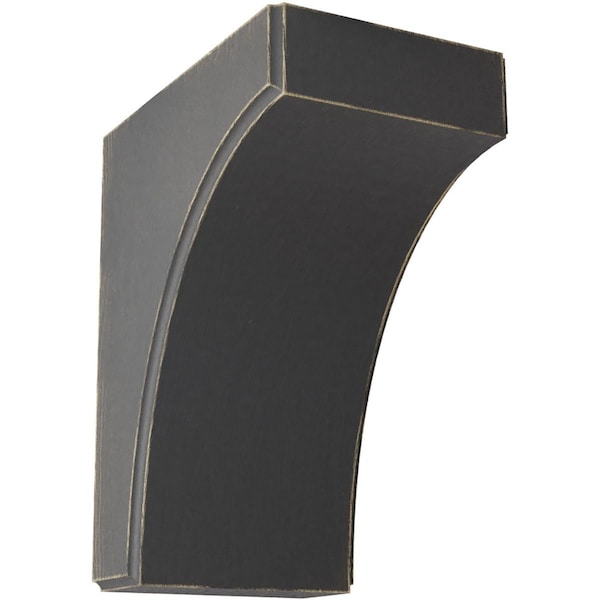 Ekena Millwork 5 1/4"W x 8"D x 10"H Clarksville Wood Vintage Decor Bracket, Black BKTWD05X08X10CVBL - main